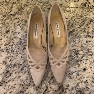 manolo blahnik nude/ beige heels 39 1/2
